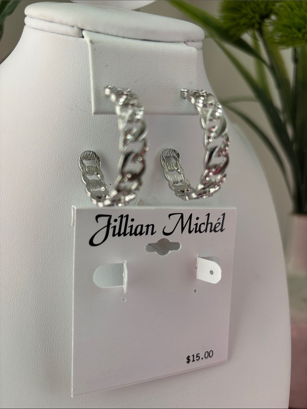 Jillian Michele 3/4 Hoop,chain post ailvertone